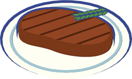 A grilled steak
